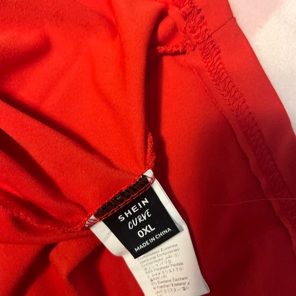 Shein Y2K style red halter mini dress size 0XL - Picture 3 of 3